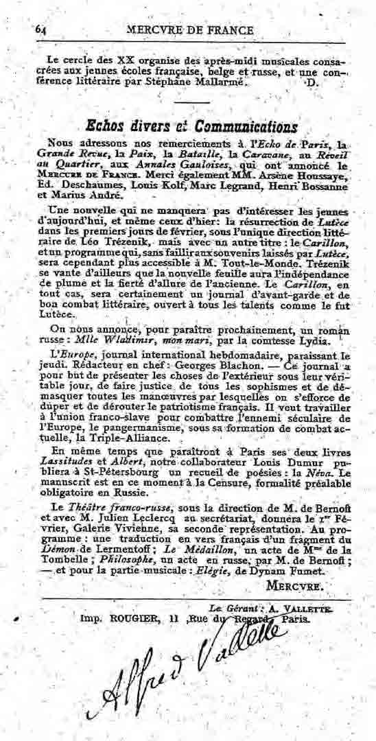 Fac-similé de Mercure de France tome 001 1890 page 064.jpg