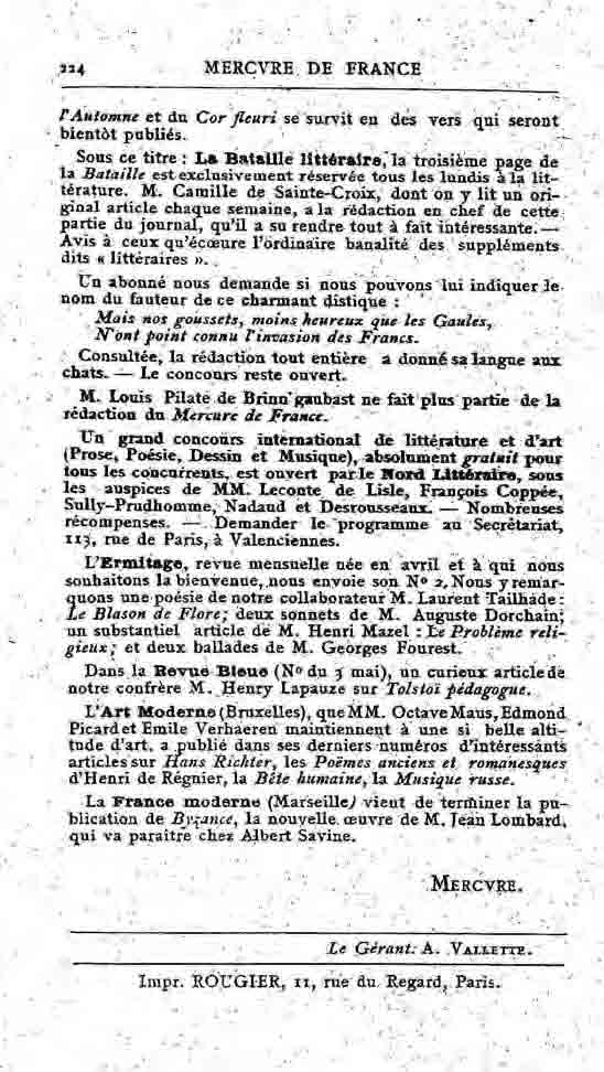Fac-similé de Mercure de France tome 001 1890 page 224.jpg