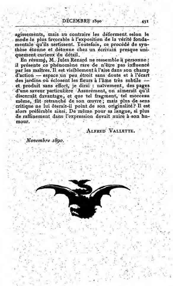 Fac-similé de Mercure de France tome 001 1890 page 431.jpg