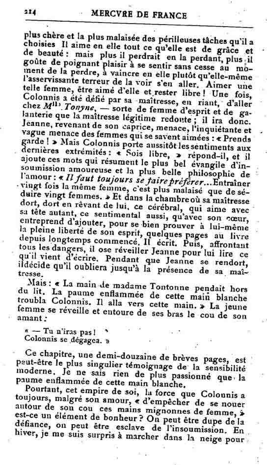 Fac-similé de Mercure de France tome 002 1891 page 214.jpg