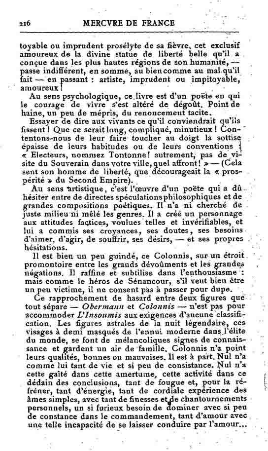 Fac-similé de Mercure de France tome 002 1891 page 216.jpg