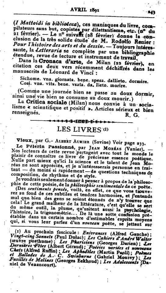 Fac-similé de Mercure de France tome 002 1891 page 243.jpg