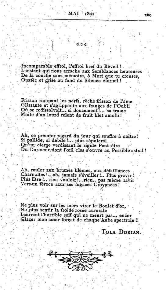 Fac-similé de Mercure de France tome 002 1891 page 269.jpg