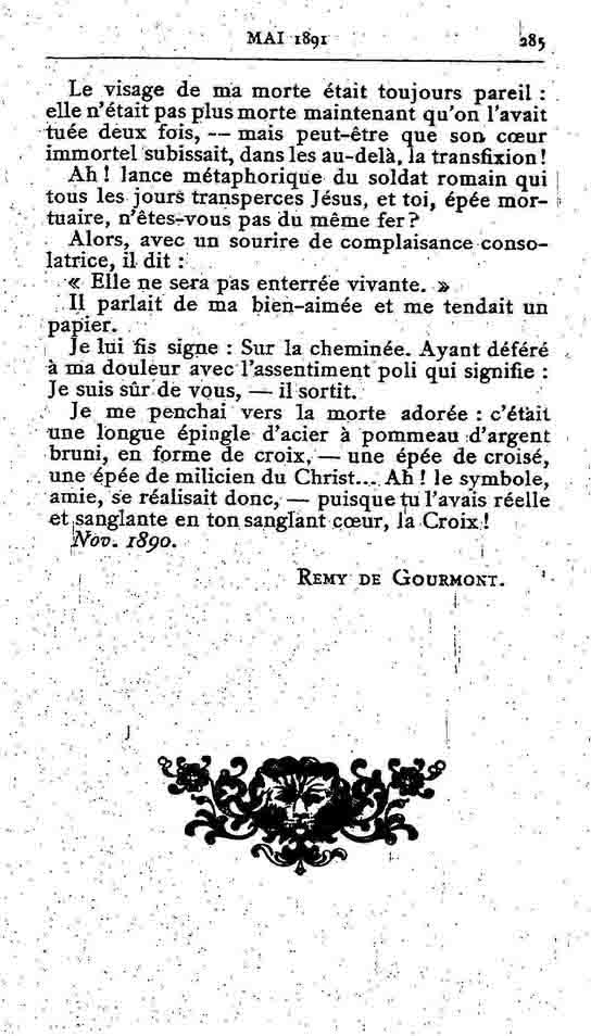 Fac-similé de Mercure de France tome 002 1891 page 285.jpg