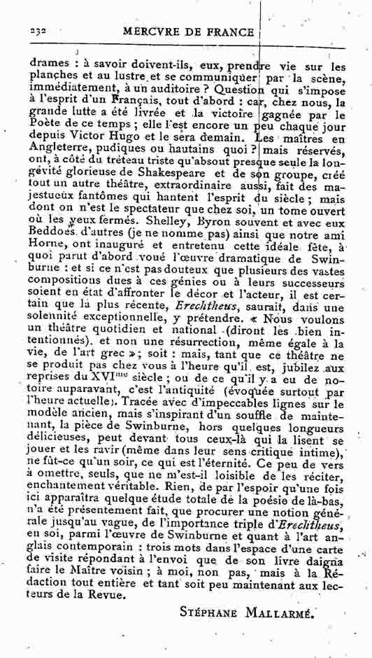 Fac-similé de Mercure de France tome 003 1891 page 232.jpg