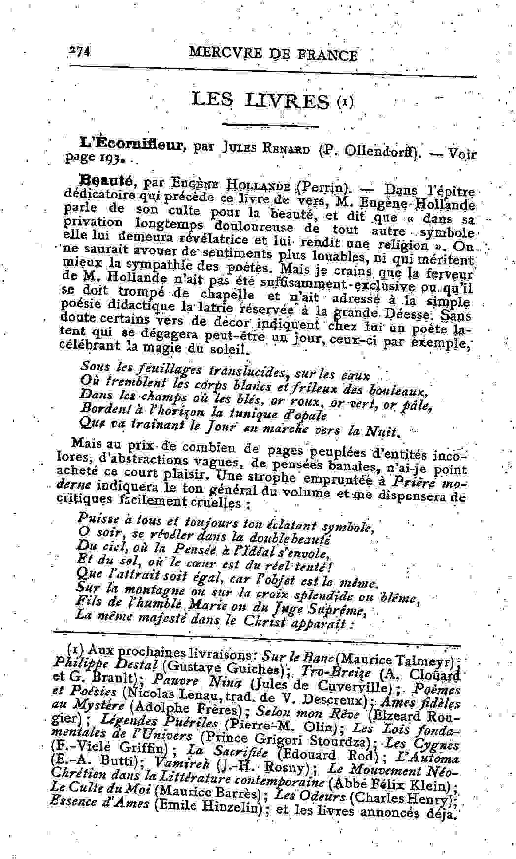 Fac-similé de Mercure de France tome 004 1892 page 274.jpg
