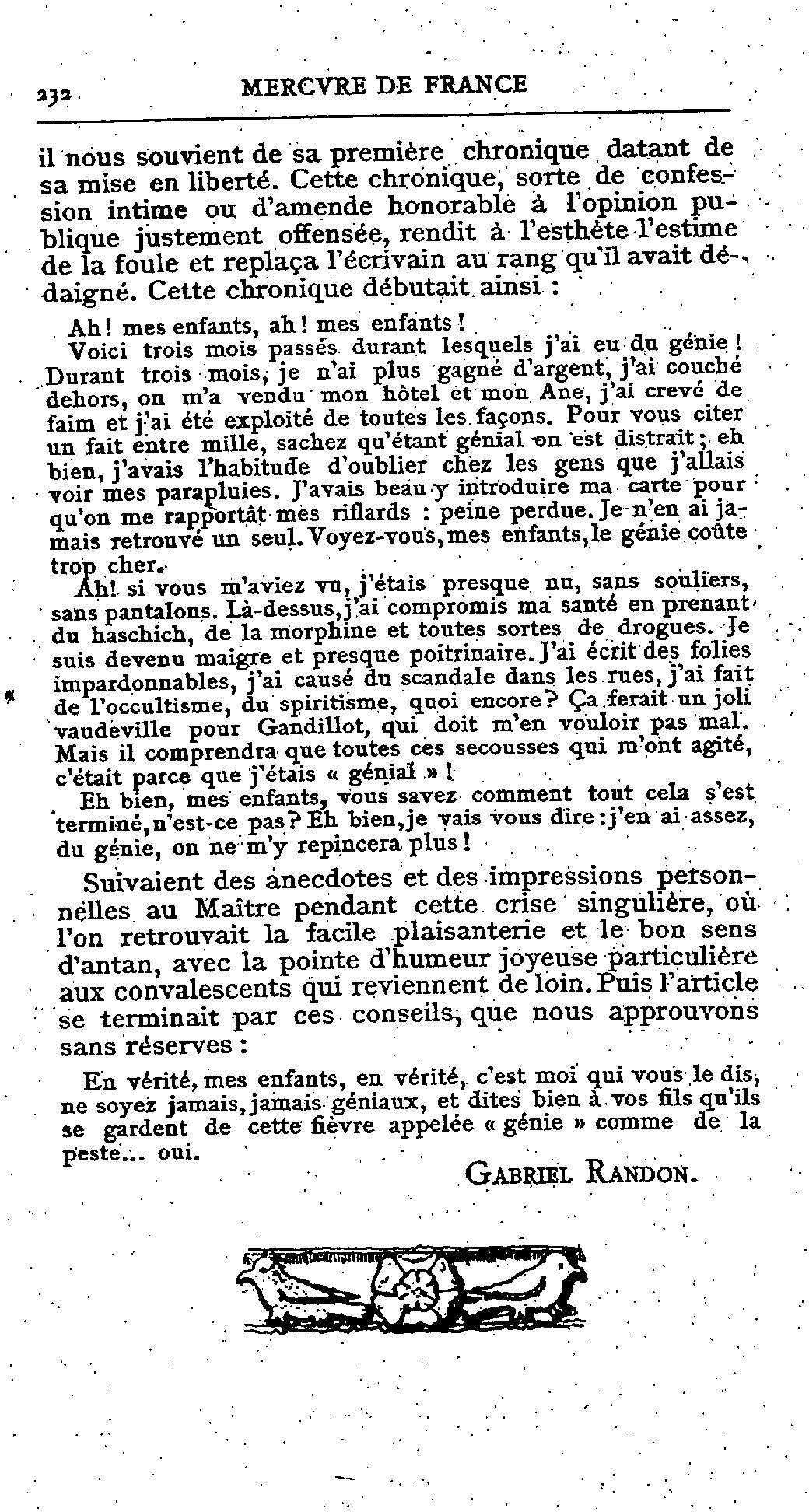 Fac-similé de Mercure de France tome 006 1892 page 232.jpg