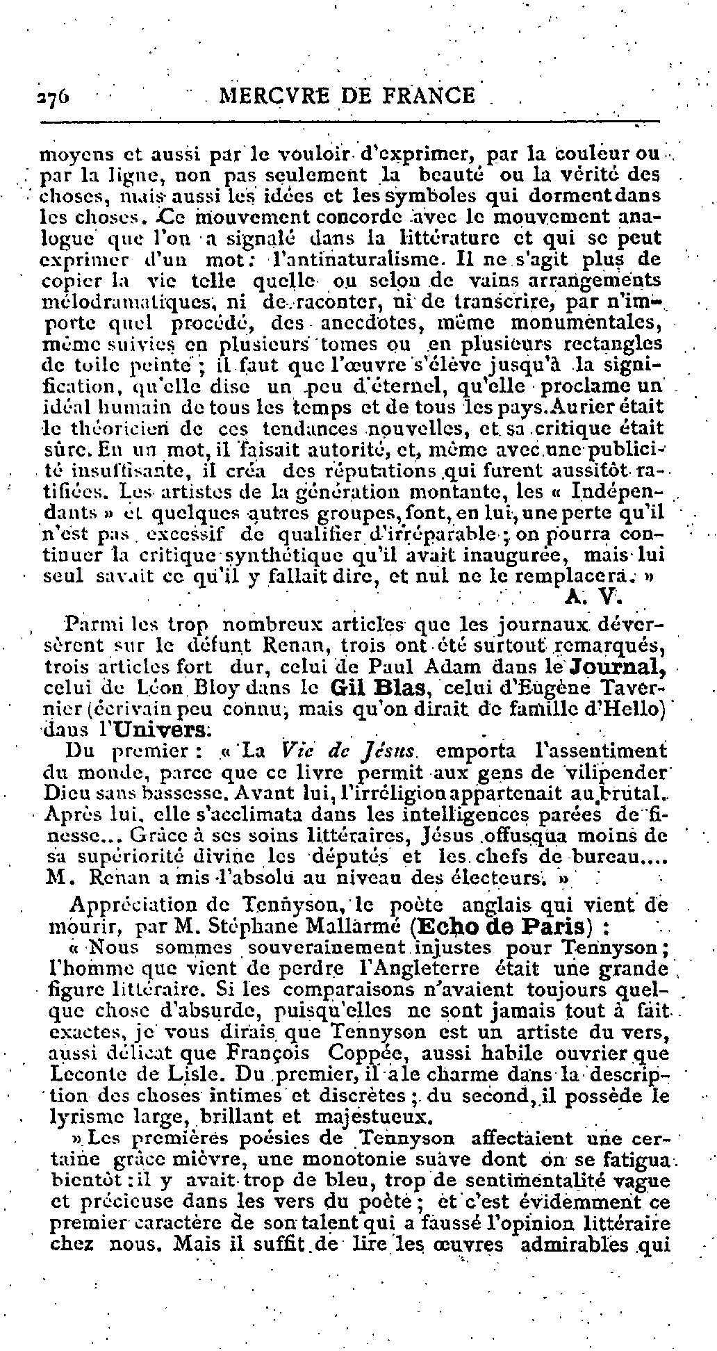 Fac-similé de Mercure de France tome 006 1892 page 276.jpg