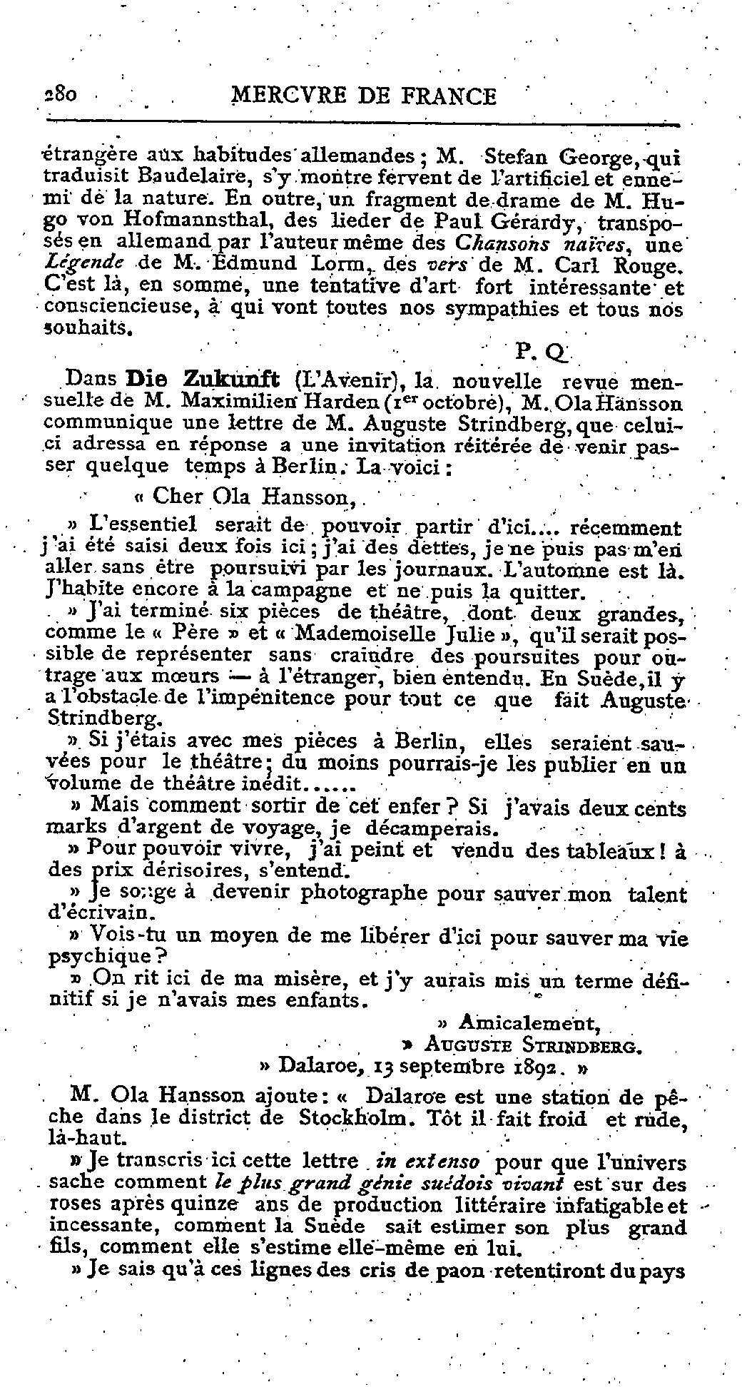 Fac-similé de Mercure de France tome 006 1892 page 280.jpg
