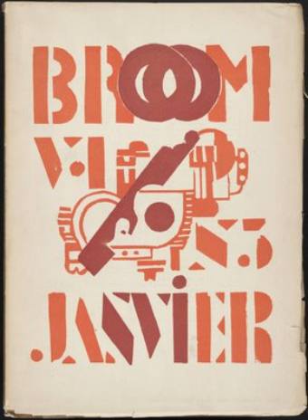 Broom, vol. 1, n° 3, janvier 1922, couverture de Fernand Léger. Wikimedia Commons (domaine public)