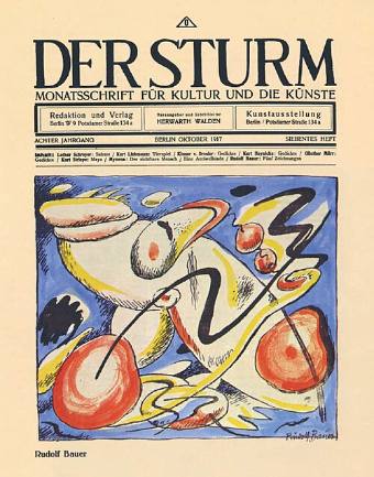 Der Sturm, octobre 1917, couverture de Rudolf Bauer. Wikimedia Commons (domaine public)