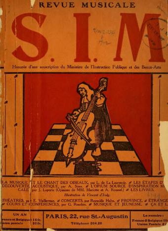 S.I.M. revue musicale mensuelle, 1912. Wikimedia Commons, d'après Internet Archive (domaine public)