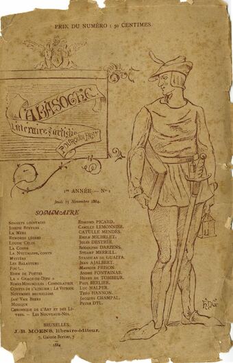 La Basoche, n° 1, 13 novembre 1884. Digithèque de l'Université libre de Bruxelles (œuvre libre de droits selon la Digithèque)