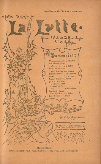 La Lutte, n° 1, avril 1895. Digithèque de l'Université libre de Bruxelles (œuvre libre de droits selon la Digithèque)